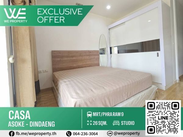 Beautiful room, never rented out. Beautiful view, good price!! ⭐️Casa Condo Asoke-Dindaeng (Casa Condo Asoke-Dindaeng)