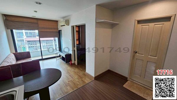 Condo for rent, Navatara Kaset - Nawamin, 7th floor, Building D, swimming pool view.