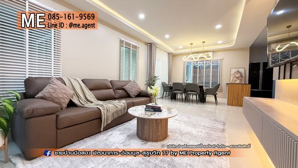 Single house for rent, Passorn Prestige Luxe Pattanakarn 44, newly decorated, fully furnished. Ready to move in on 1 September 2026. near Sukhumvit, Thonglor, call 064-954-9619 (RBD28-45)