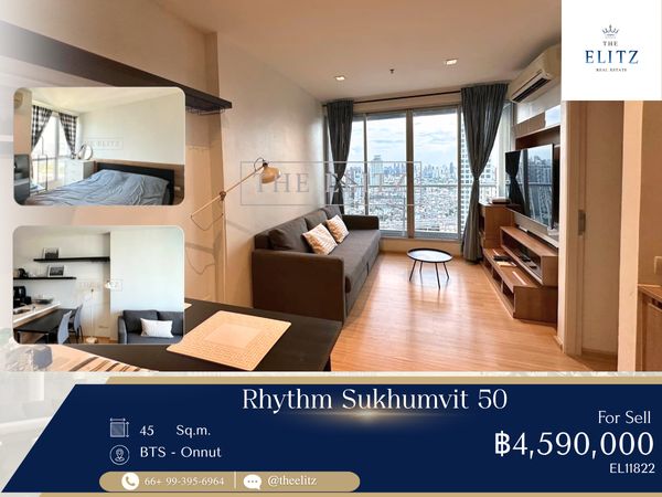 ✨ Smart investment on Sukhumvit! “Rhythm Sukhumvit 50”  Giant luxury condo for sale [Near BTS]✨