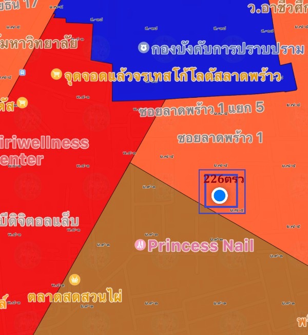 For sale cheap, location on 2 electric train lines.  Land at Lat Phrao Soi 1, Lat Phrao Intersection, near Union Mall-Central Lat Phrao, area 226 sq m. – รูปที่ 2