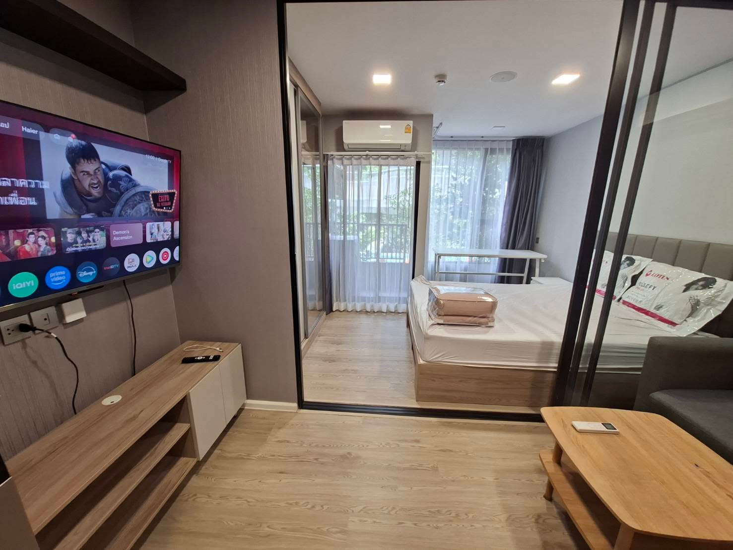 🏡 For rent Kave Town Colony 12,000฿💖 ✨Building B, 2nd floor, partitioned room, pool view ✅️ Ready to move in