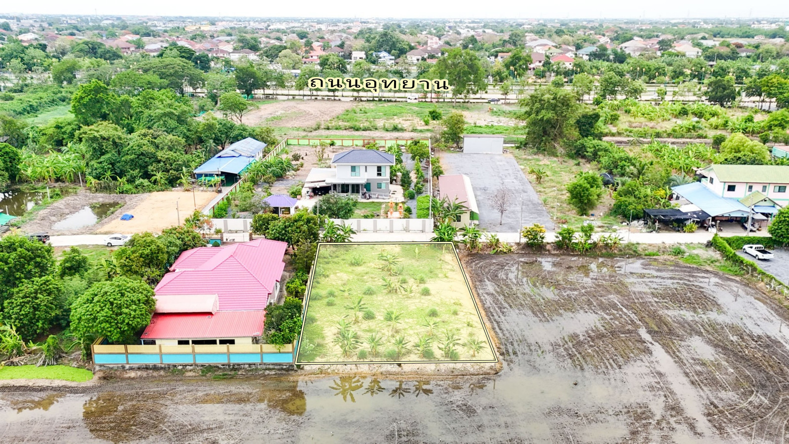 Land for sale, 200 square wah, Utthayan Road Soi 5 (Aksa), near Thawi Watthana District Office. – รูปที่ 4
