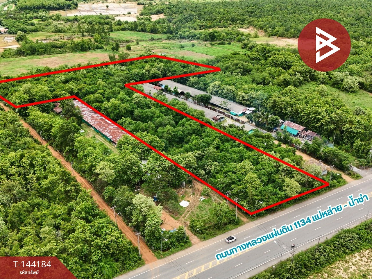 Land for sale, area 12 rai 18 square wah, Mae Lai, Phrae. Land for sale, area 12 rai 18 square wah, Mae Lai, Phrae.