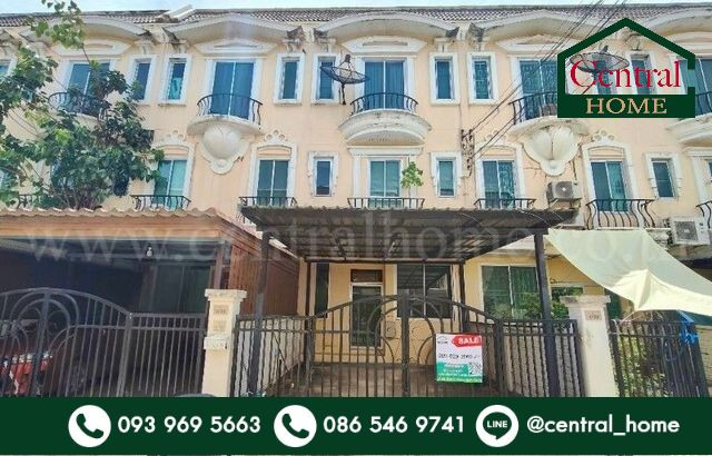 3-story townhome, Casa Eureka Rama 2-Phutthabucha project, ready to move in, cheapest price in the project.