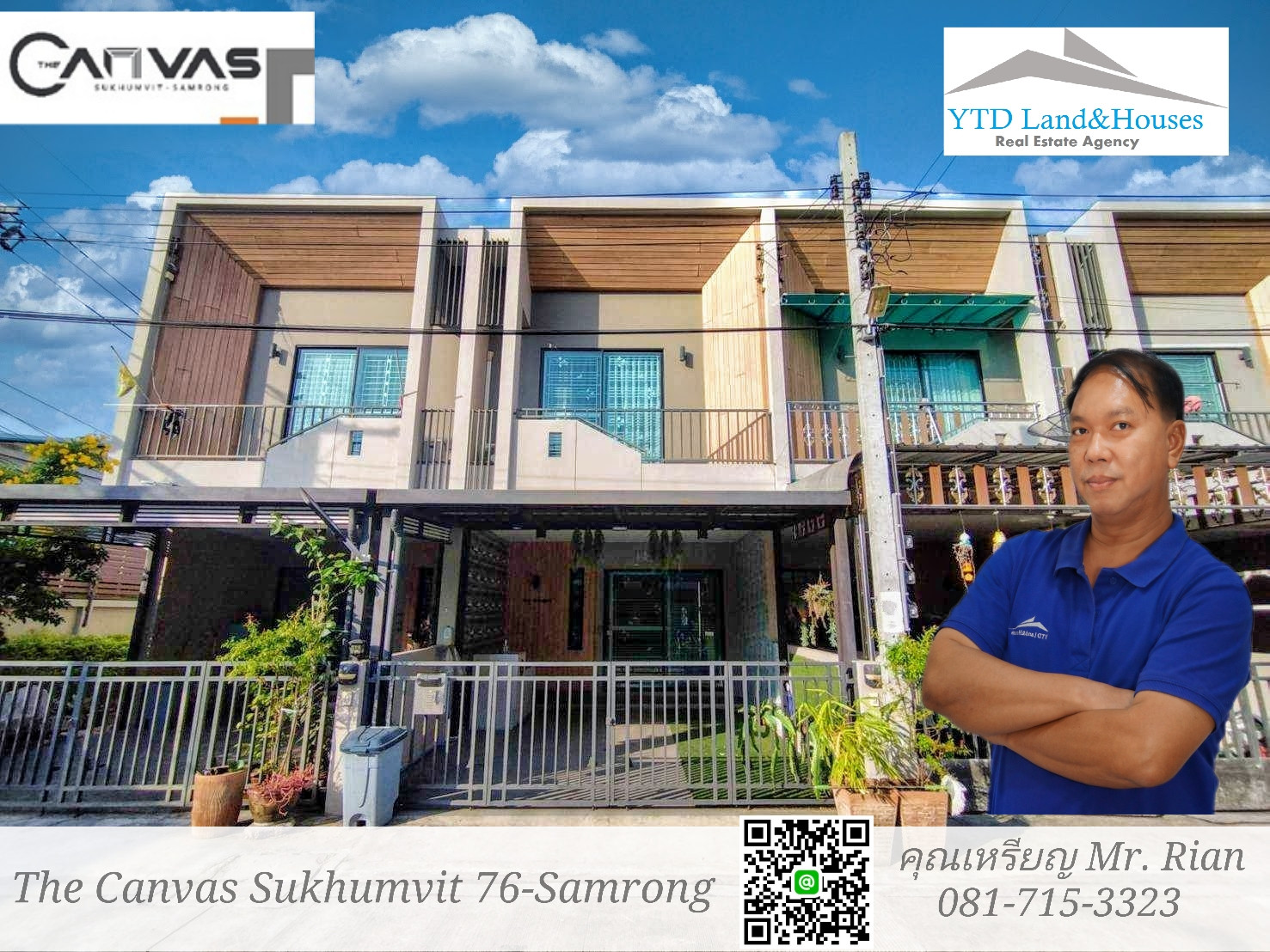 For sale/rent 2-storey townhouse in The Canvas Sukhumvit 76-Samrong Listing No: YT12-2559 For sale/rent 2-storey townhouse in The Canvas Sukhumvit 76-Samrong Listing No: YT12-2559