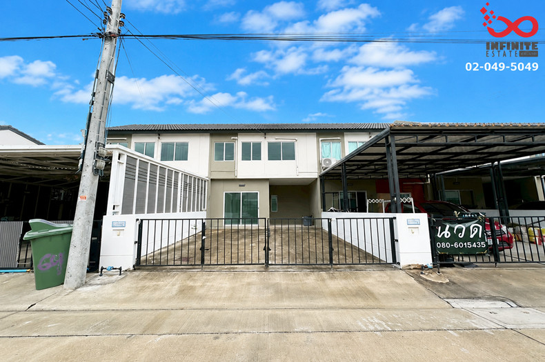 2-story townhouse for sale, Pruksa Village 134, Rangsit, Khlong 7, new house, never lived in. Scandinavian style