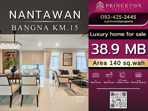 🔥 EXCLUSIVE OFFER 🔥 Luxury Show Home for Sale Nantawan Bangna KM.15 📞092-4252445
