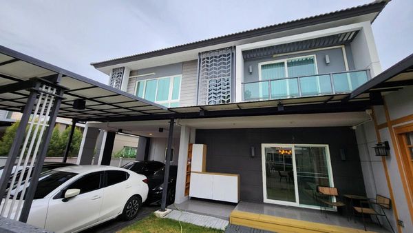 Corner house, 69 sq m, 4 bedrooms, 4 bathrooms, 2-story detached house, The City Sathorn-Ratchapruek.