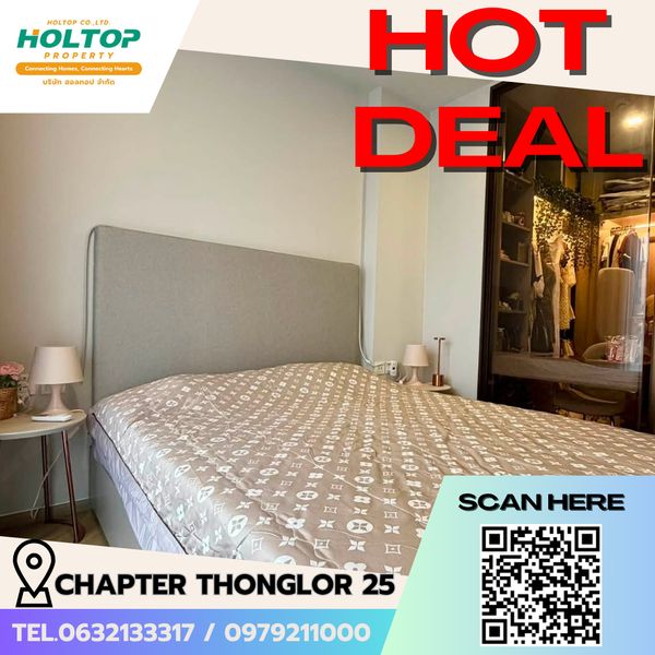 #E1085💕070769ให้เช่าคอนโด Chapter Thonglor 25