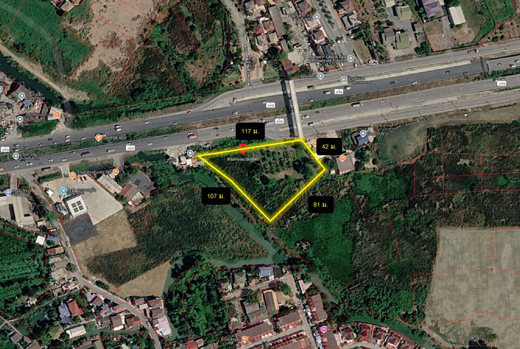 ขาย ที่ดิน ริมถนน 345 บางคูวัด ปทุมธานี 3 ไร่ 3 งาน 5 ตรว เหมาะทำการค้า – รูปที่ 2