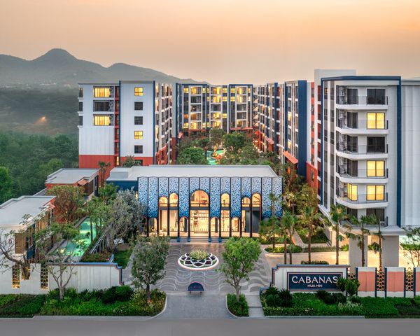 Cabanas Hua Hin for sale, CABANAS HUAHIN, relax with the large central part of the project. Inspired by the colorful city of Lisbon.
