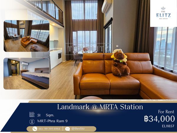 ✨ Sleek Brand-New Duplex Suite with Dramatic Double-Height Ceilings in Prime Rama 9 ✨