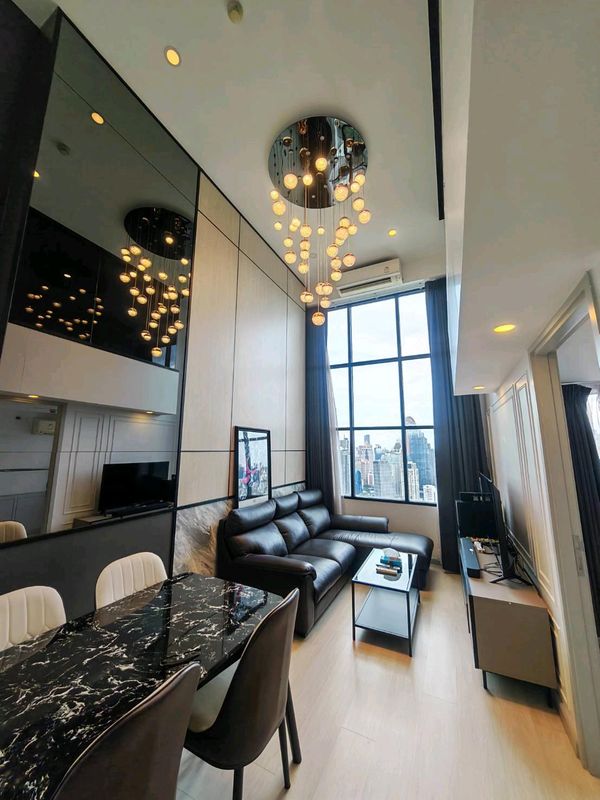 🔥For Rent Now🔥 KnightsBridge Prime Sathorn, large 59 sq.m. 2-bedroom unit on the 37th floor, near BTS Chong Nonsi.