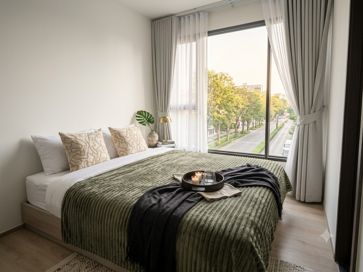 Brand new condo in Bangna area, next to BTS Sri Iam, near hospital / New condo at Bangna Sri Yi station ( accept 90 D contract)