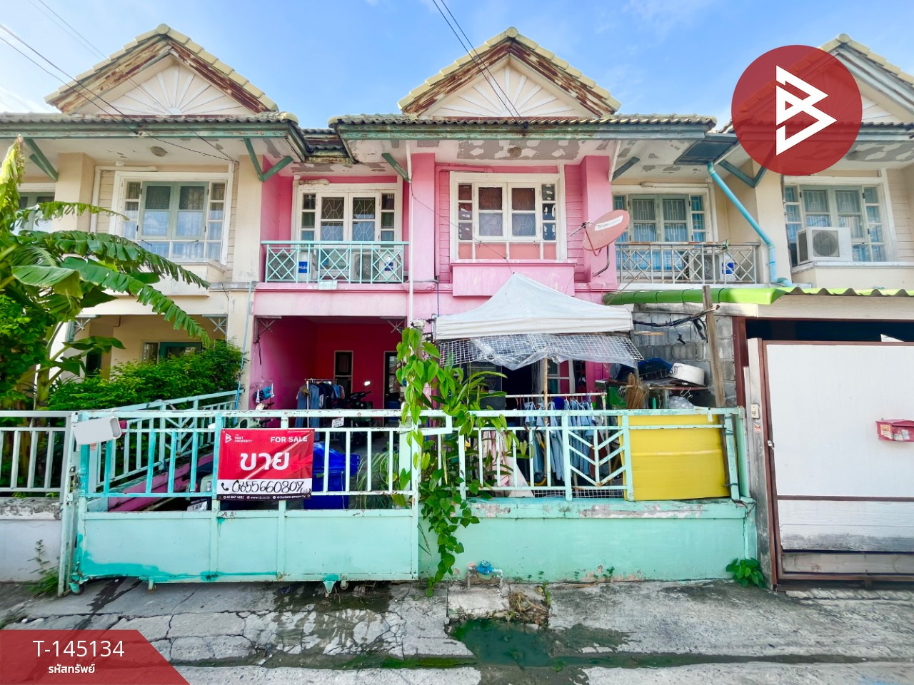 Townhouse for sale Pruksa Village 15, Bang Phli-Tamru, Samut Prakan, ready to move in.