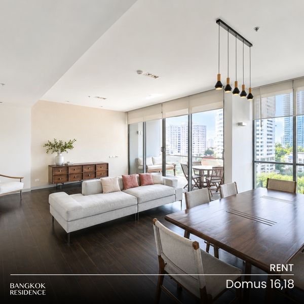  เช่าคอนโด 🌇  Domus 16 ห้อง2นอน 167ตร.ม. 100k 💎 ยูนิตพรีเมียม ในโครงการคุณภาพ ใกล้ BTS อโศก 