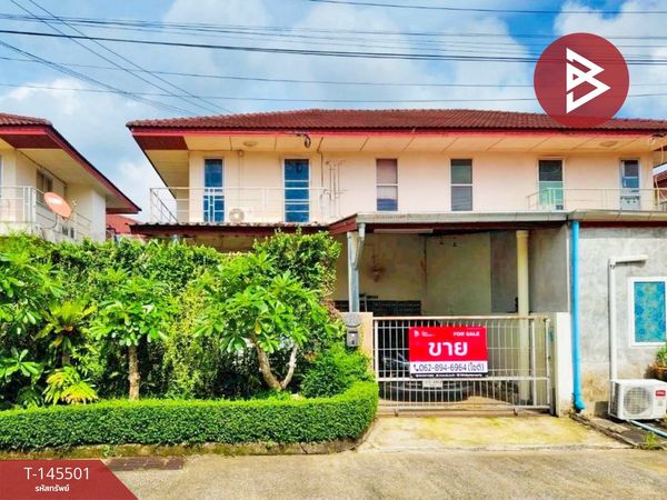 Semi-detached house for sale, Silaporn Ville Village, Phase 1, Koh Khwang, Chanthaburi.