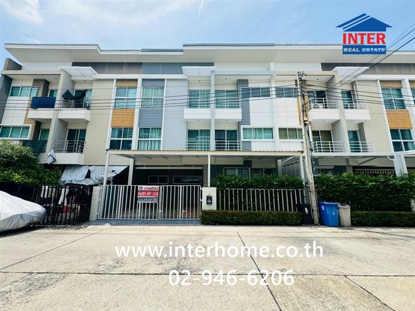 Townhouse, 2 floors, 31 sq m, The Estate Village Srinakarin 1, Soi On Nut 46, On Nut Road, Srinakarin Road, Suan Luang District, Bangkok.