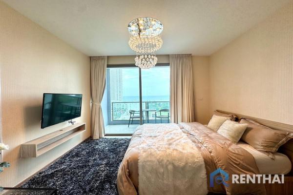 ขายคอนโด The Riviera Jomtien  สตูดิโอวิวทะเล ห้องตกแต่งสวยพร้อมเข้าอยู่