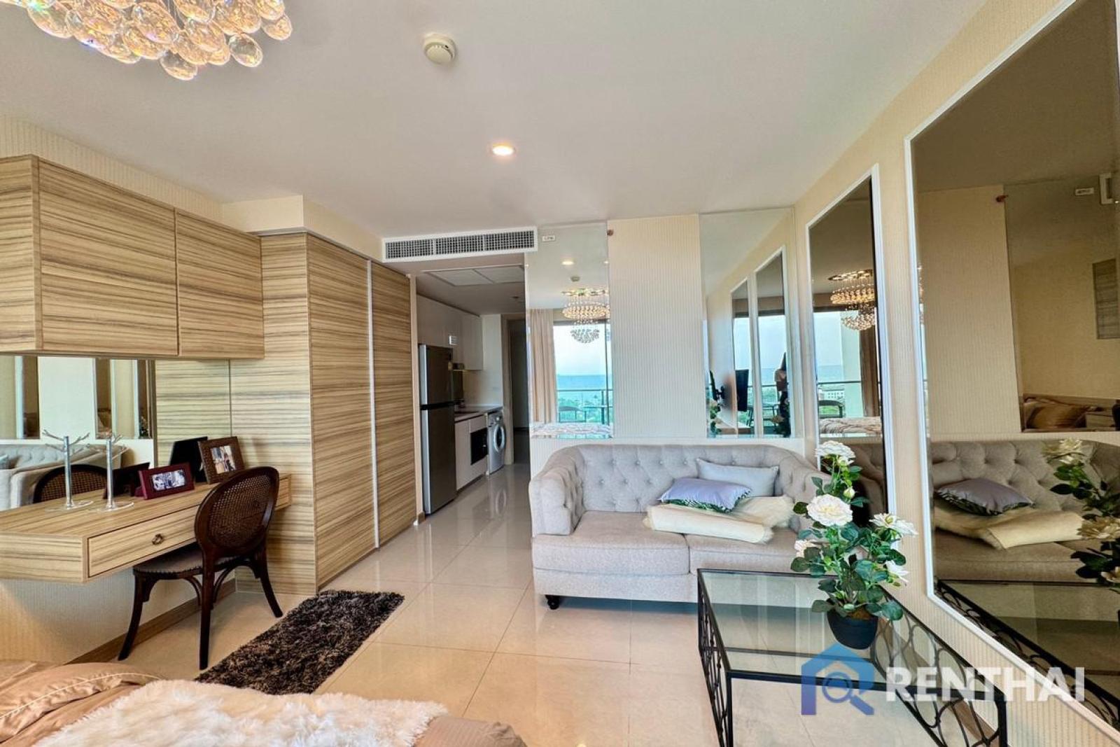 ขายคอนโด The Riviera Jomtien  สตูดิโอวิวทะเล ห้องตกแต่งสวยพร้อมเข้าอยู่ – รูปที่ 3