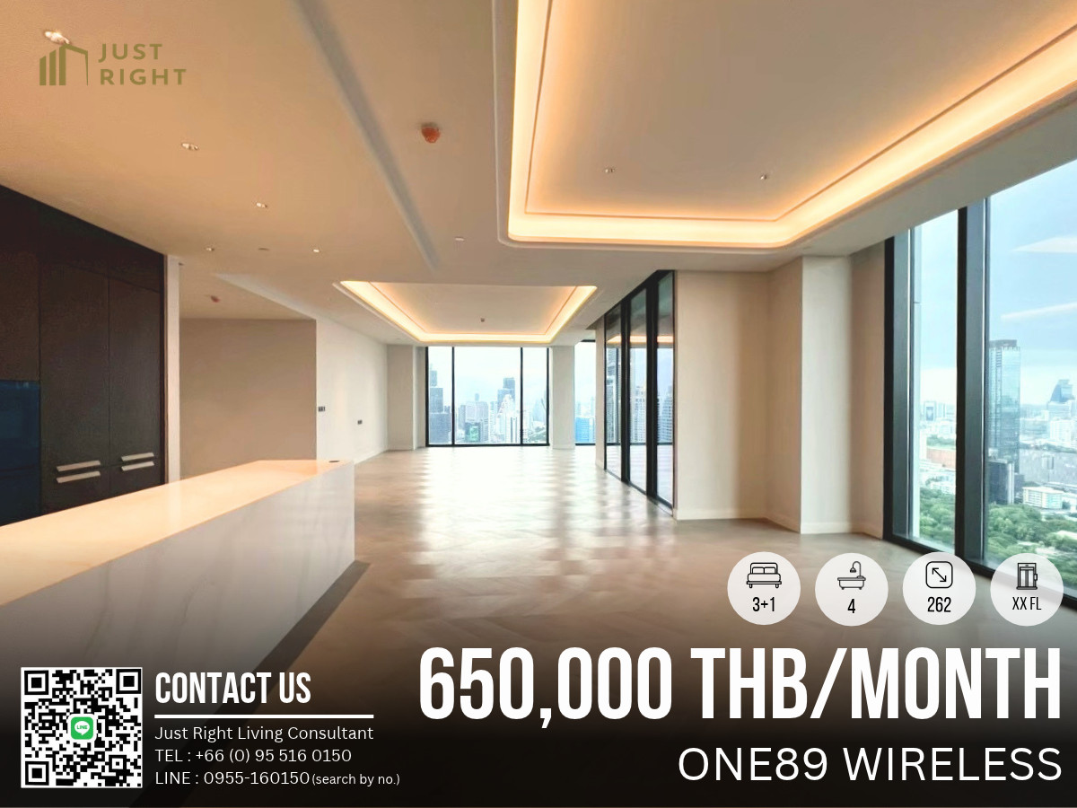 Unfurnished Rent! Big 262 sqm 3br 4ba 1maid Park view ONE89 Wireless Unfurnished Rent! Big 262 sqm 3br 4ba 1maid Park view ONE89 Wireless