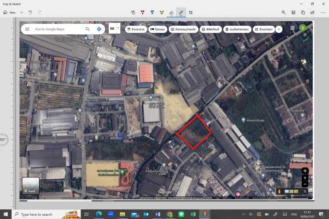 Land for sale, purple zone, Am Yai-Rai Khing, near Phetkasem Road, 3 rai 3 ngan 55 sq.wa. – รูปที่ 2