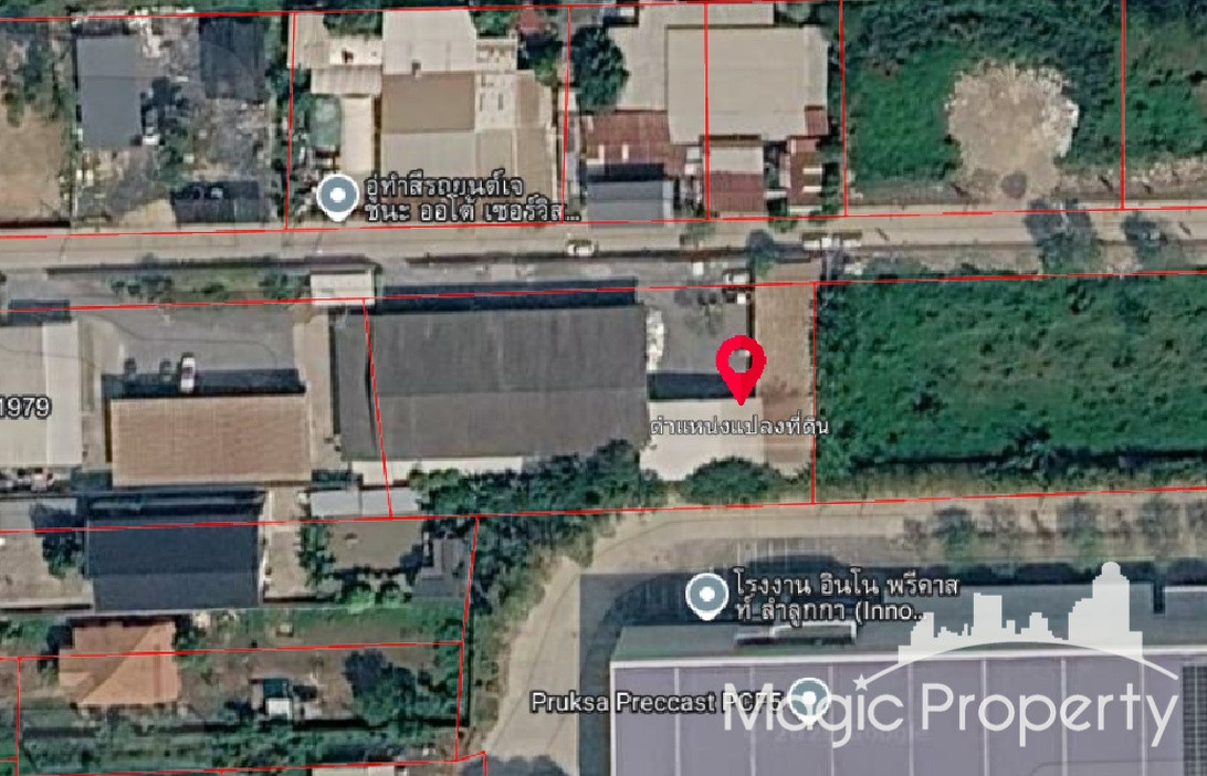 Land 1 Rai with Factory For Sale on Leab Klong 4 Road, Lat Sawai Subdistrict, Lam Luk Ka District, Pathum Thani Province – รูปที่ 2