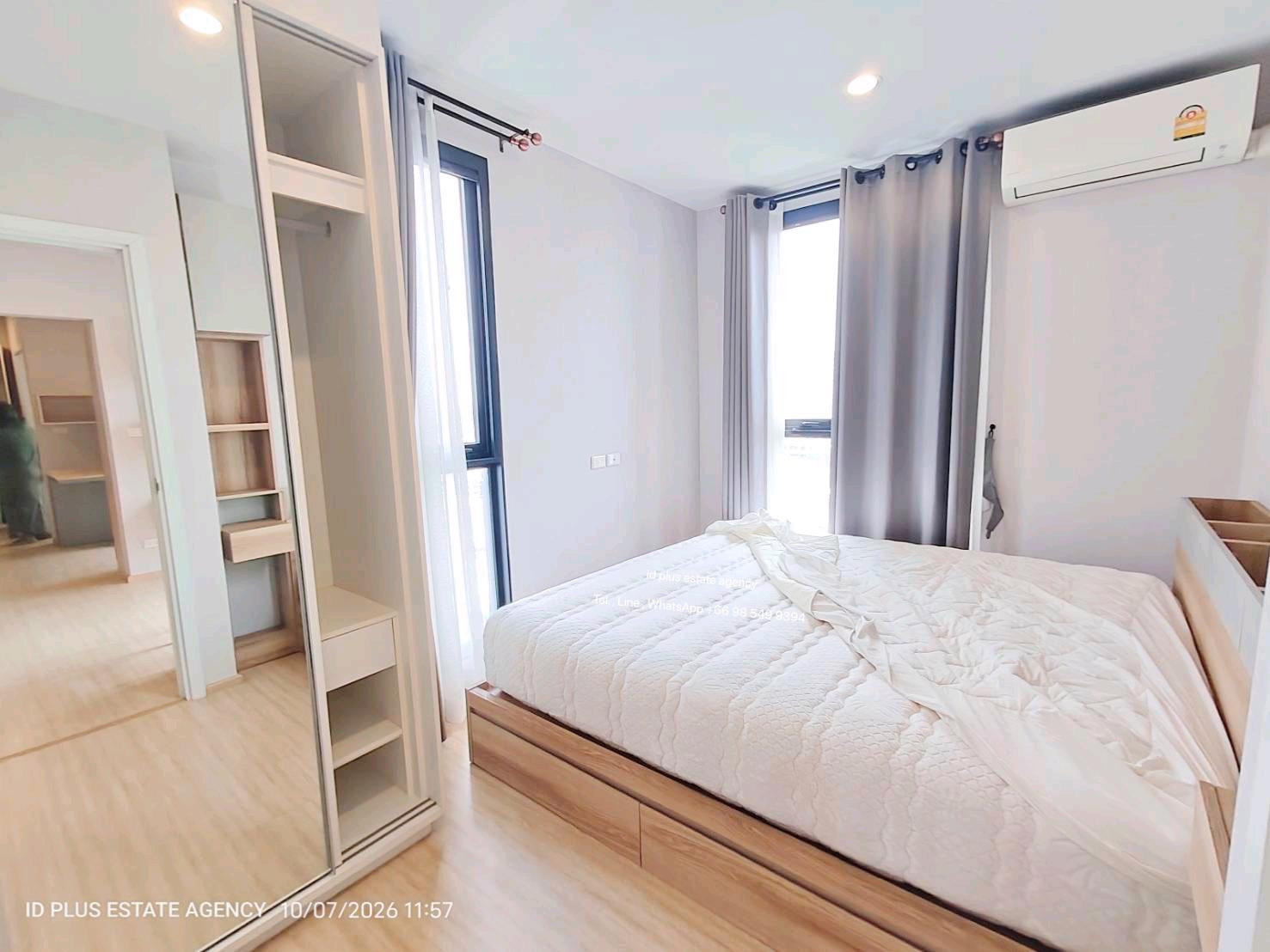 Plum Condo Pinklao Station for rent : 2 bedrooms 2 bathrooms for 51 sqm. Pool View Corner room on 11st  floor.With fully furnished and electrical appliances with washing machine.Located on Somdetprapinklao Road , next to Pata Pinklao and 600 m. to MRT Ban – รูปที่ 3
