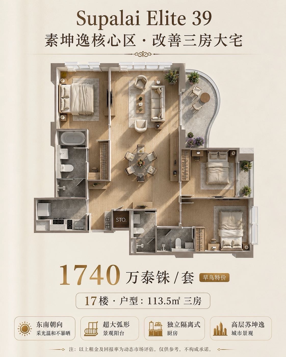 Supalai Elite 39 3bedroom 3bath – รูปที่ 3