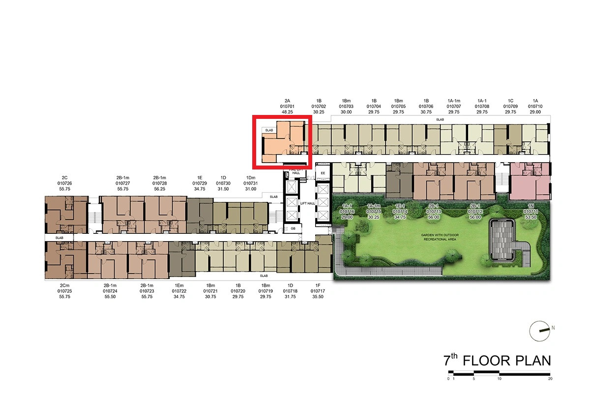XELF 2-bed 48.25 sq m, corner room, Hot position, only 4.99 million baht.