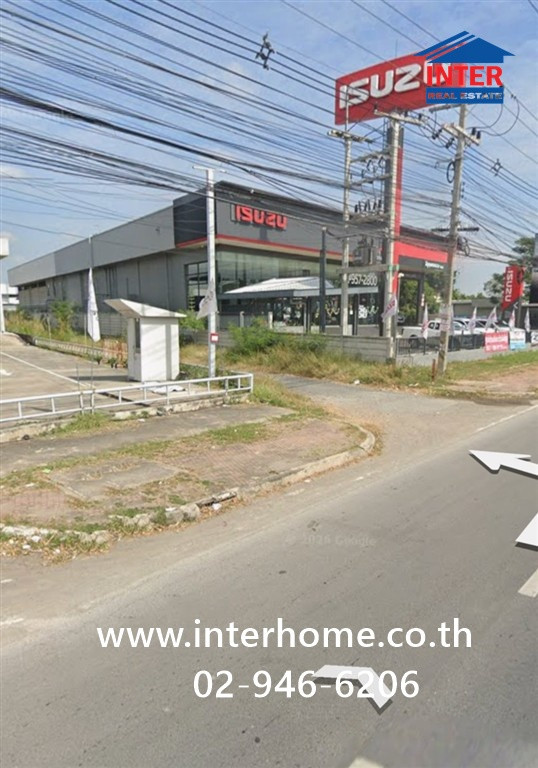 Empty land 400 sq m. land near Isuzu Nakhon Luang, Thanyaburi, Rangsit-Nakhon Nayok Road, Thanyaburi, Pathum Thani.