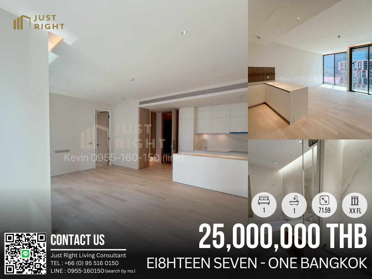 ขาย: EI8HTEEN SEVEN 1 ห้องนอน 1 ห้องน้ำ ขนาด 71.59* ตารางเมตร ชั้น xx วิวเมือง วิวสวย ราคาขาย 25,000,000** บาท (ค่าธรรมเนียมการโอน 1.1%)