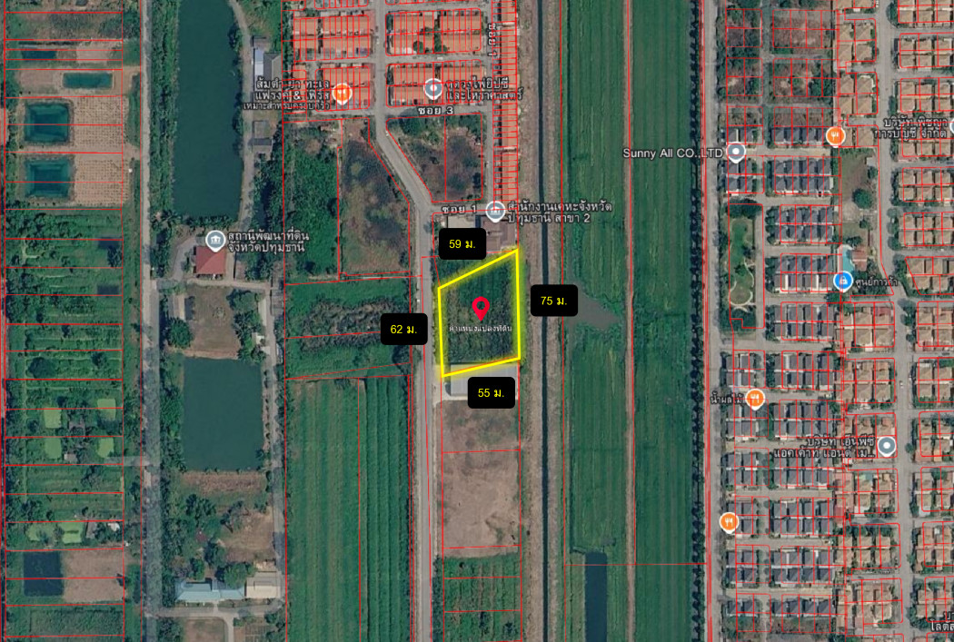 Land for sale in Soi Chumchon Baan Eua Arthorn 7/1, Thanyaburi, over 2 rai, – รูปที่ 2
