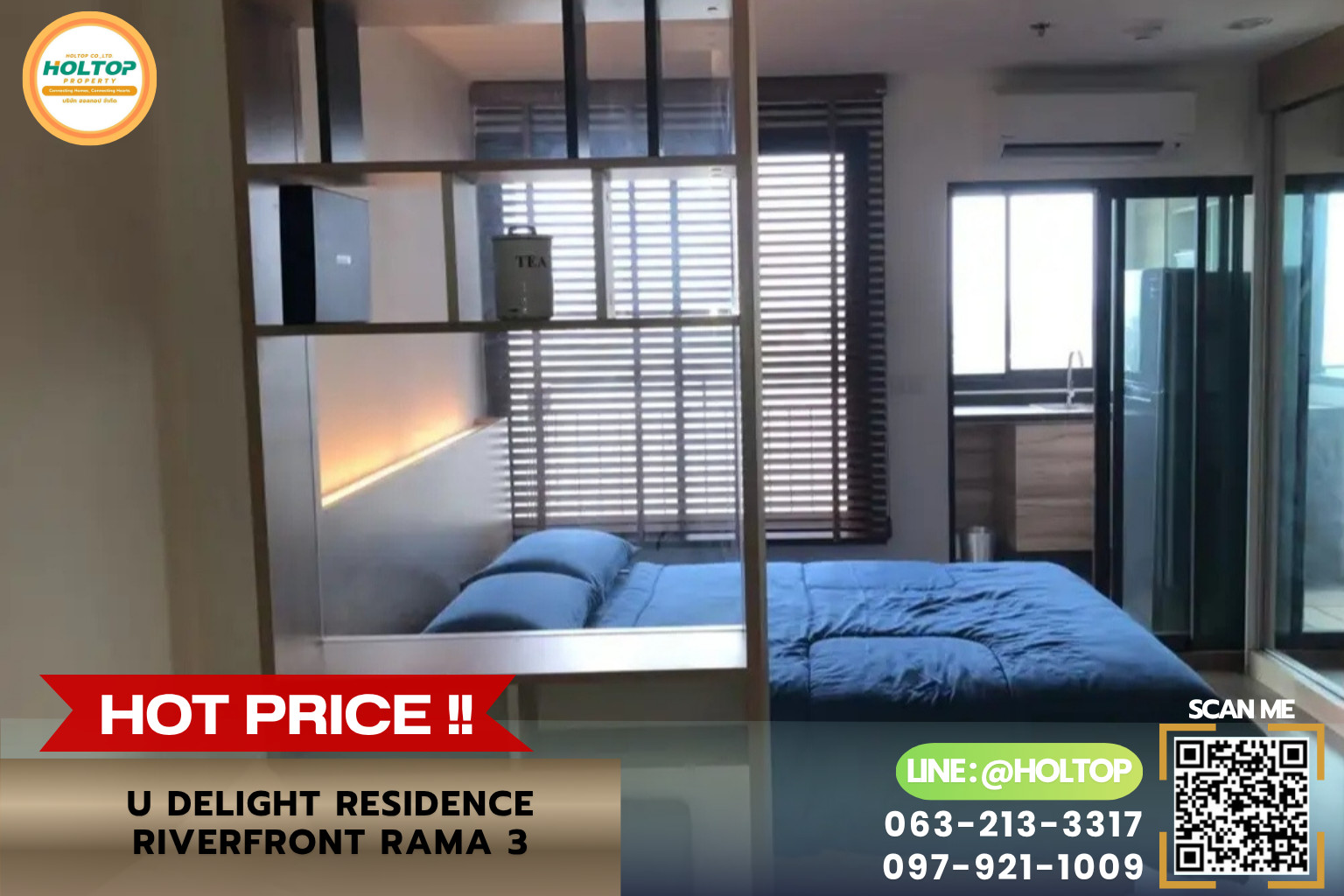 #L935🎉 150769 For Rent Condo U Delight Residence Riverfront Rama 3