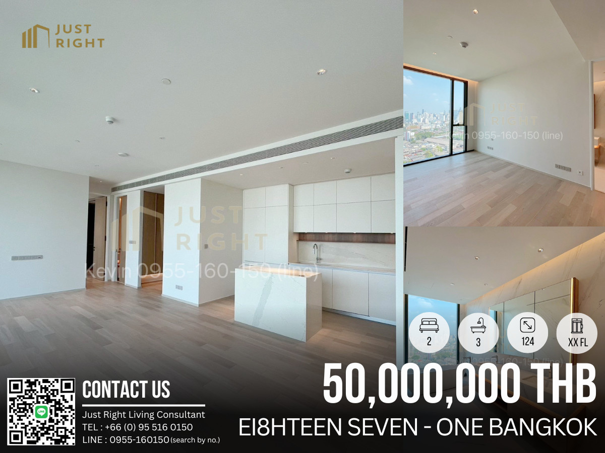 ขาย: EI8HTEEN SEVEN 2 ห้องนอน 3 ห้องน้ำ ขนาด 124* ตารางเมตร ชั้น xx วิวเมือง วิวสวย ราคาขาย 50,000,000** บาท (ค่าธรรมเนียมการโอน 1.1%)