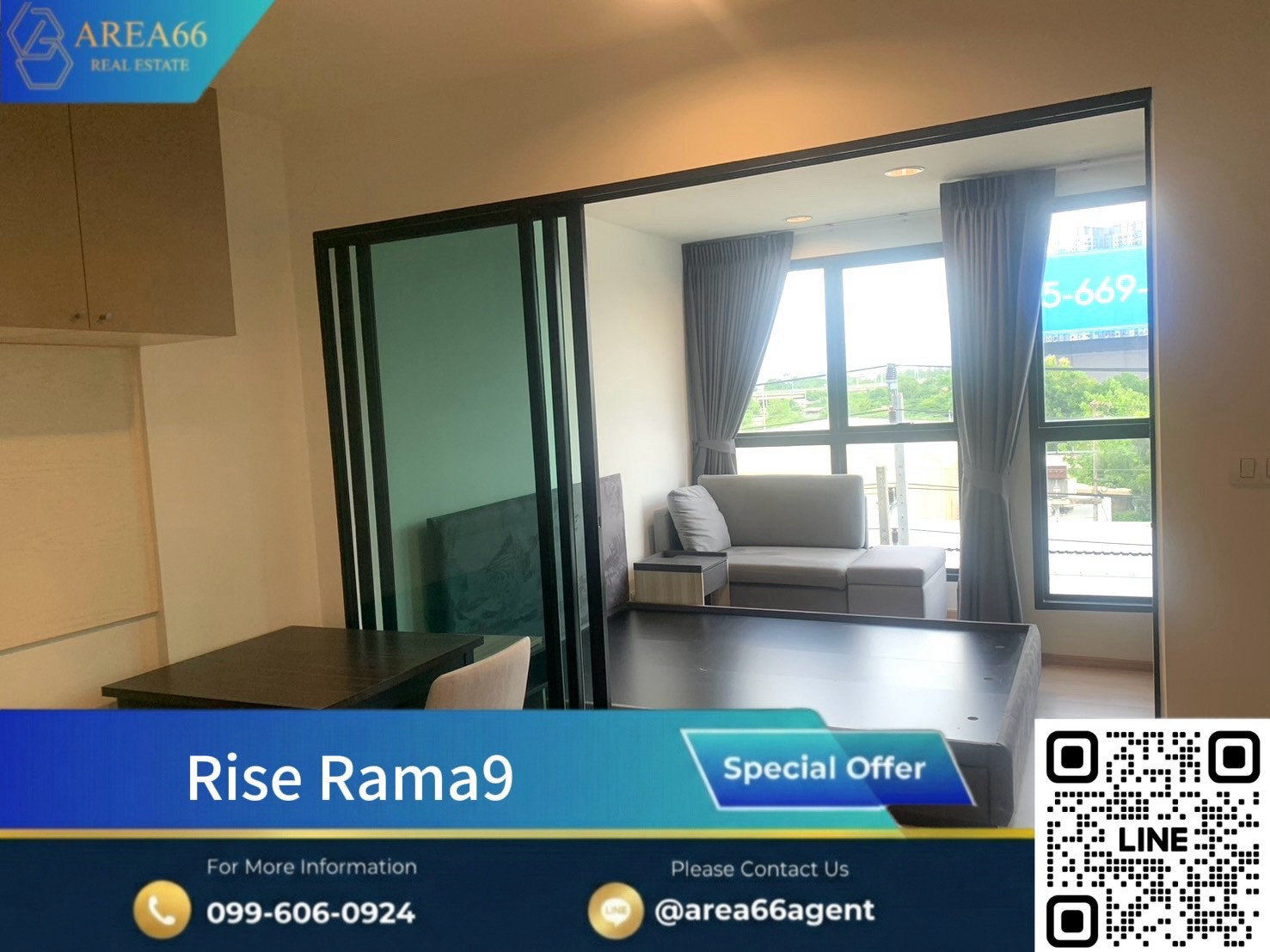 🔥 Good room price, lower than the market, suitable for both living and investing  Rise Rama 9
