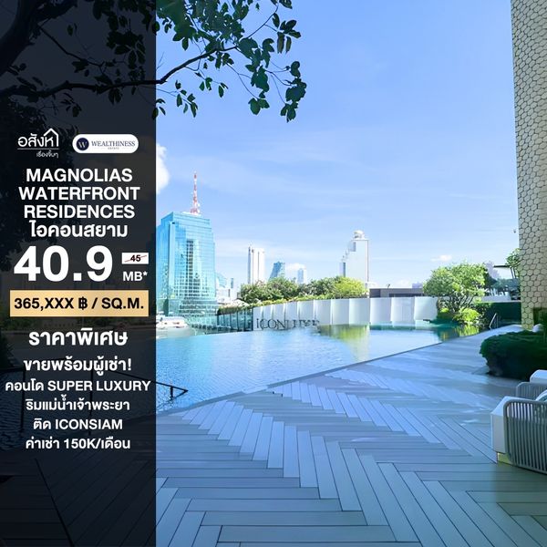 ขายด่วนราคาพิเศษ Magnolias Waterfront Residences | ชั้นสูงมาก วิวแม่น้ำเจ้าพระยาเต็มตา 📲 𝟎𝟔𝟒-𝟕𝟗𝟒𝟒𝟐𝟔𝟑(คุณน้ำ)