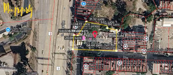 Land for sale next to Sukhumvit, Laem Chabang 🔥 Size 1 rai 1 ngan 66 sq m. 📍 Bang Lamung, Chonburi | Near Laem Chabang Port, only 7 minutes (3 km.) ME-275