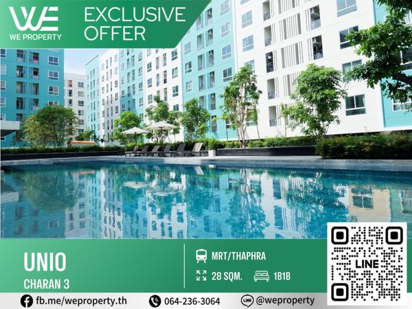 Exclusive Deal ห้องราคาดีมากที่สุด!⭐️Unio charan 3 (ยูนิโอ จรัญฯ 3)