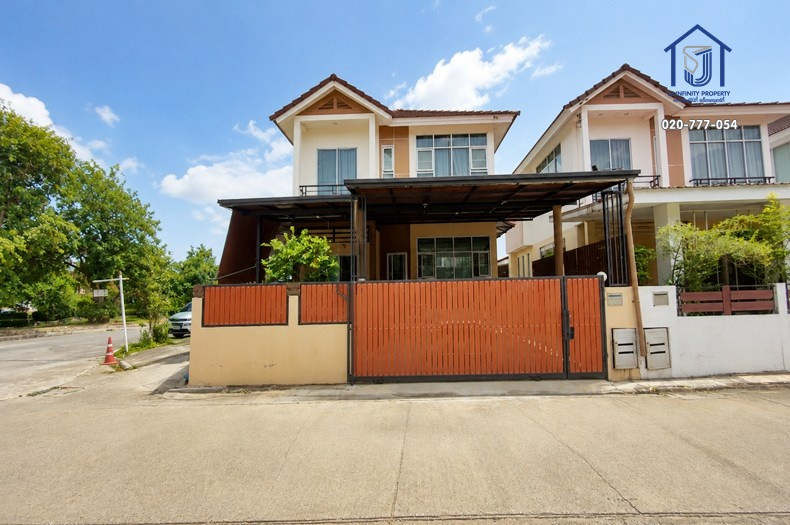 2-story detached house for sale, Chananthorn Village, Green Ville, Bang Bon, 3, corner house, near Sarasas Witaed Bang Bon School.