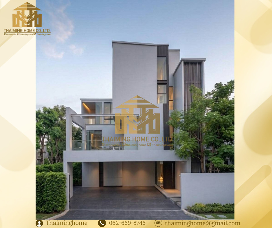 เช่า/ขายบ้านหรูหลังมุม โครงการวีเว่กรุงเทพกรีฑา 421 ตรม. ใกล้สนามบินสุวรรณภูมิ สะพานสูง กรุงเทพฯ [TH5-5226]