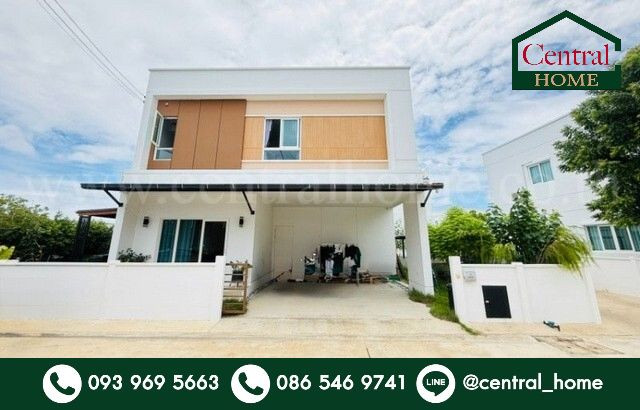 Single house, Moden Rama 2, next to Phanthai Norasing, Samut Sakhon, beautiful house, cheap price.
