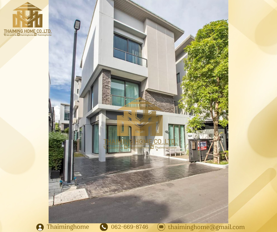 3-story semi-detached house for rent Decorated and ready to move in Ekkamai-Ramintra, Lat Phrao, Bangkok [TH5-5126]