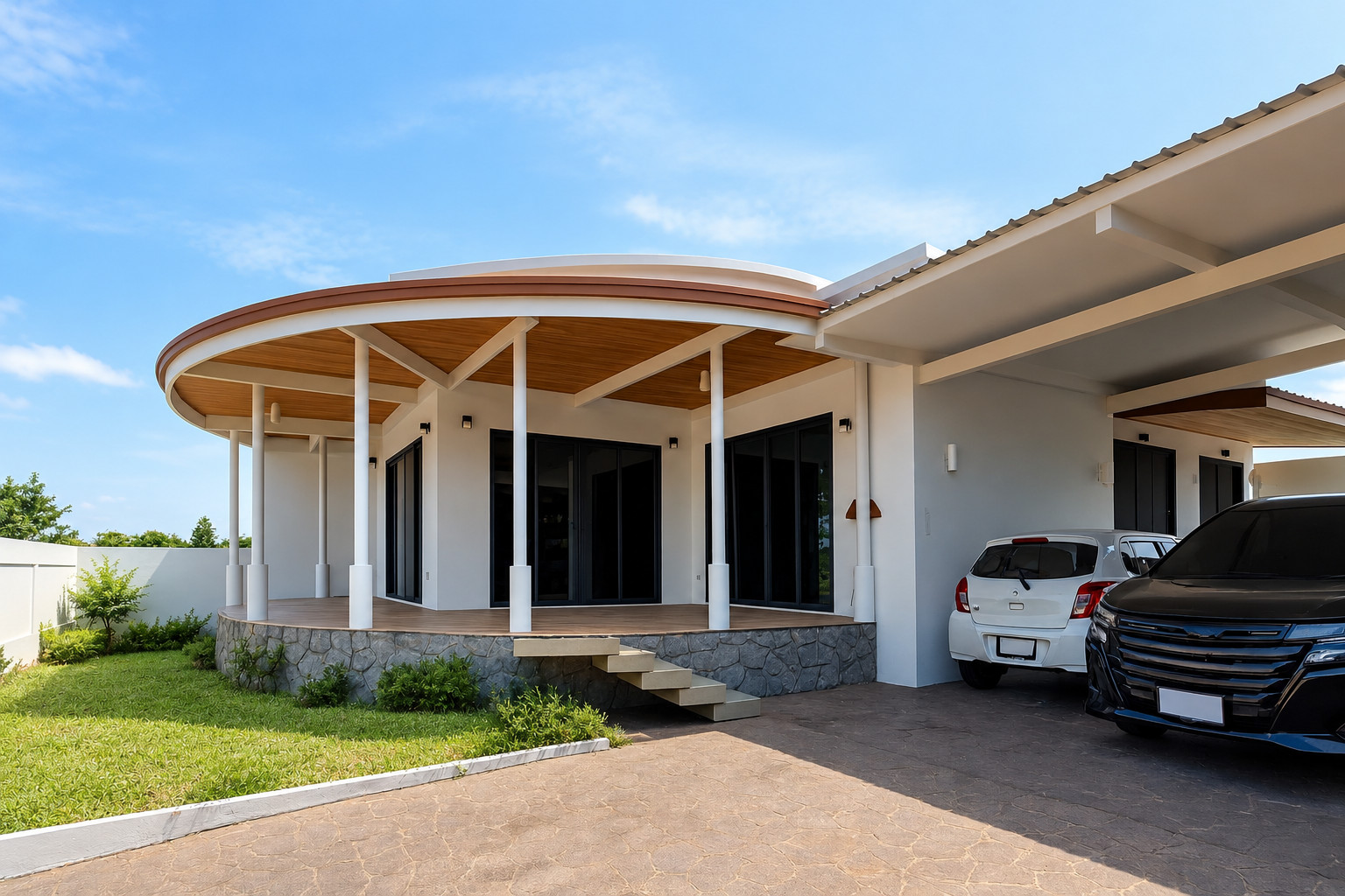 Single house for sale, Chuan Cheun Prachacheun, Chuan Cheun, Prachacheun, 74 sq m., 2 bedrooms, 2 bathrooms, 1 and a half floors, parking for 3 cars.