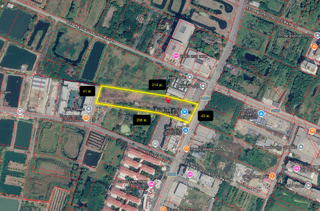 Land for sale on the main road near ABAC Bangna, over 4 rai. Suitable for a hotel or apartment building. DD – รูปที่ 2