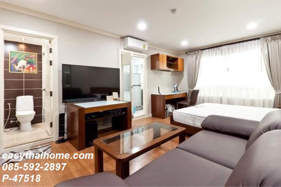 P-47518 Fully Furnished Studio with Bathtub & Washing Machine! Lumpini Suite Sukhumvit 41 5th Fl. Near BTS Phrom Phong Line@easythaihome 085-592-2897  – รูปที่ 2