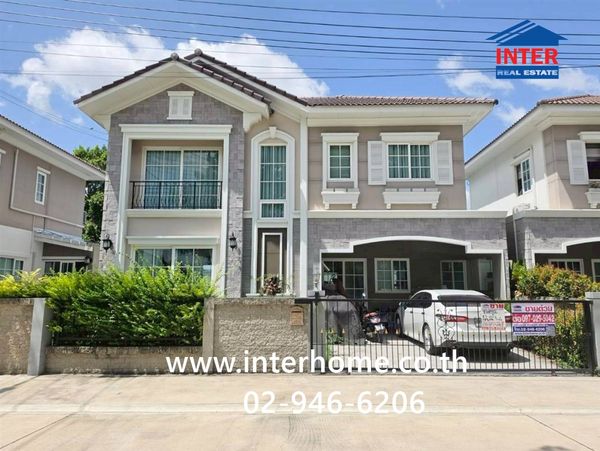 2-story detached house, 43 sq m, Neo Home Village. Rattanathibet-Ratchapruek Near Central Westgate Next to Bang Kruai-Sai Noi Road. Rattanathibet Road, Bang Bua Thong, Nonthaburi