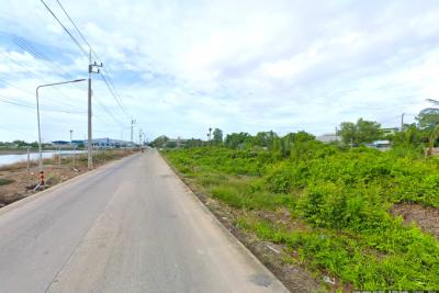 ขาย ที่ดิน ท่าทราย สมุทรสาคร 587 ตรว ผังสีชมพู เหมาะทำโกดัง โรงงาน DD