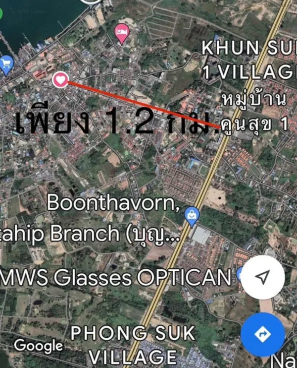 Prime Beachside Land for Sale in Bang Saray Center